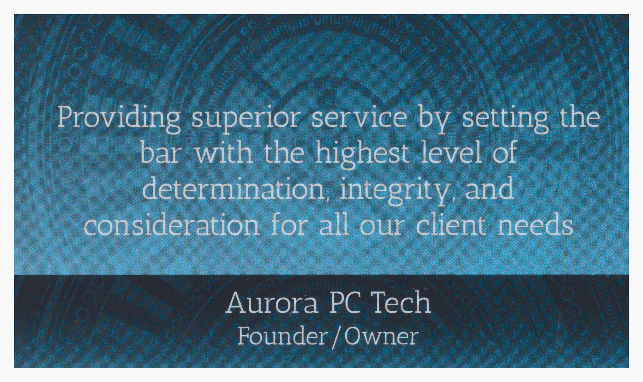 Greg Smith Back Business Card